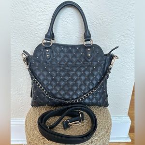 Black & Gold Satchel Bag by Urban Expressions